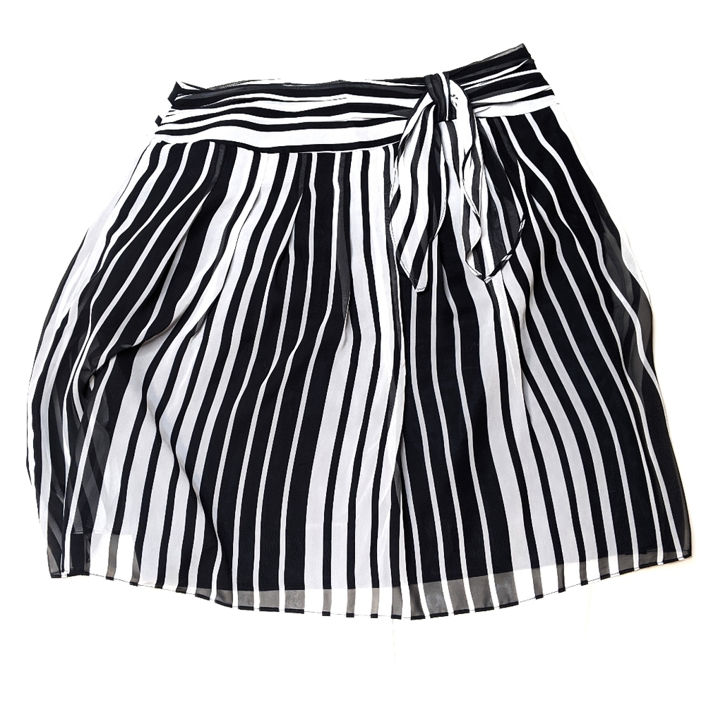 Ann Taylor Petite Navy & White skirt size 8P